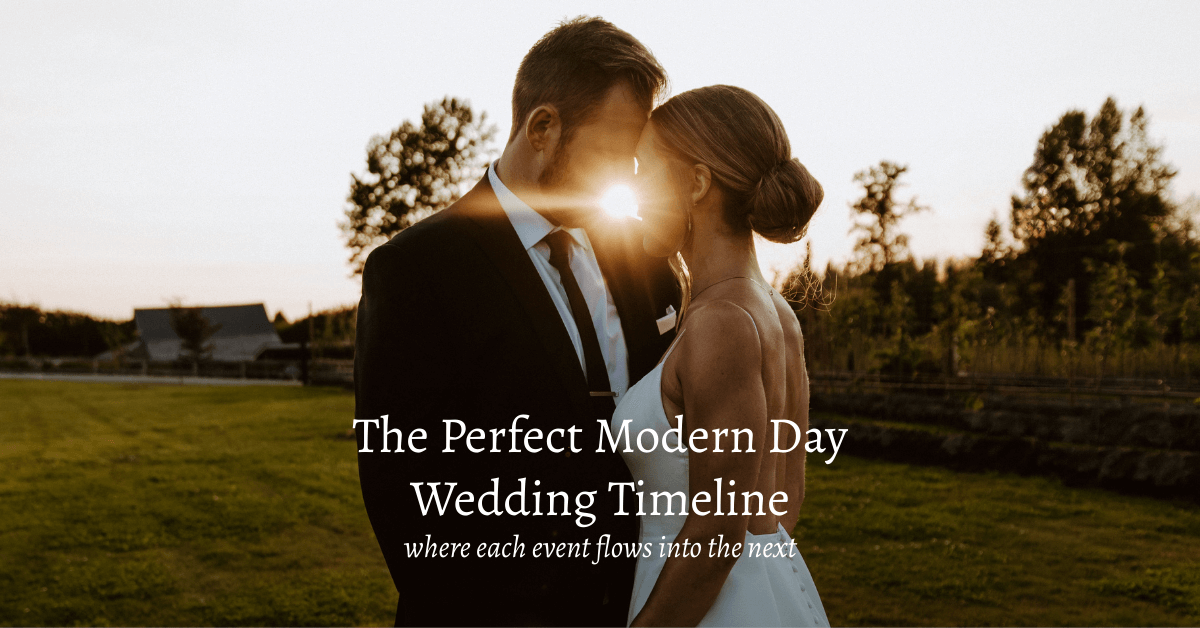 the perfect wedding day timeline